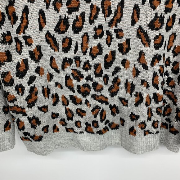 Signature Studio Sweater Leopard Print Pullover Long Sleeve - Picture 8 of 8